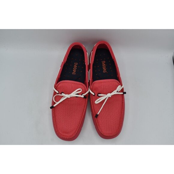 SWIMS Mens Size 13 Braided Lace Campari Red Loafers Shoes main image 4